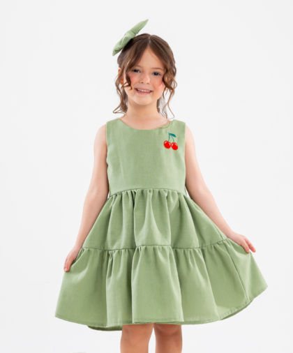 VESTIDO CEREJA VERDE