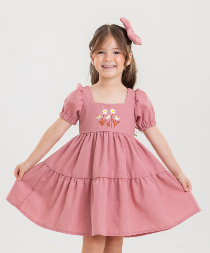VESTIDO PRINCESA ROSA SECO