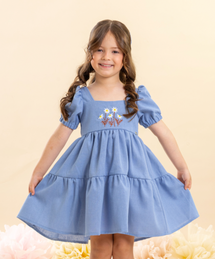 VESTIDO PRINCESA AZUL BEBÊ