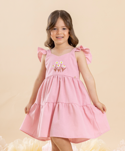 VESTIDO SOFIA ROSA BEBÊ